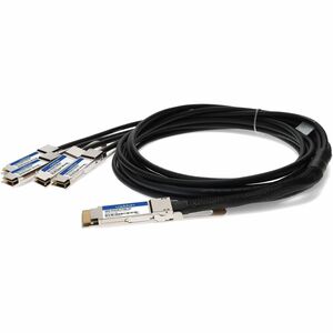 AddOn Cisco QDD-4ZQ100-CU3M Compatible TAA Compliant 400GBase-CU QSFP-DD 400G to 4xQSFP56 100G PAM-4 Direct Attach Cable (Passive Twinax, 3m)
