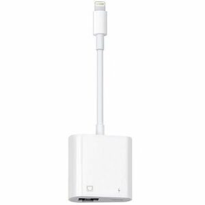 4XEM 2-in-1 8-pin Lightning to RJ-45 Ethernet and USB-C Adapter - MFi Certified