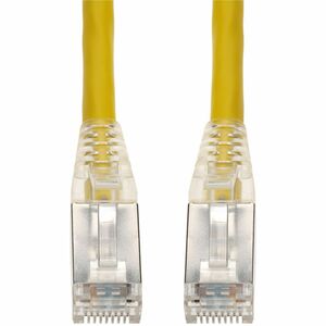 AddOn 25ft Yellow CAT6 Shielded Plenum-Rated Ethernet Cable Snagless Easy Clear Boot TAA RJ-45 M/M CAT 6