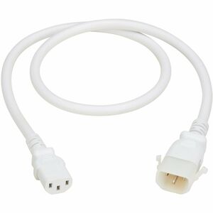 Eaton Tripp Lite Series PDU Power Cords, C13 to P-Lock C14 - Heavy-Duty, 15A, 250V, 14 AWG, 3 ft. (0.9 m), White, 6 Pack