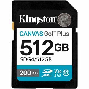 Kingston Canvas Go! Plus 512 GB Class 10/UHS-I (U3) V30 SDXC