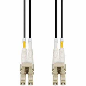 AddOn 7m LC to LC Black OM4 Duplex Armored Outdoor MMF (Multi Mode) Fiber Patch Cable, 50/125