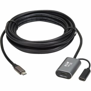 Tripp Lite series USB 3.2 Gen 1 Active Extension Cable w USB-C Charging USB-C to USB-C M/F 5 Gbps Data Only, 5M