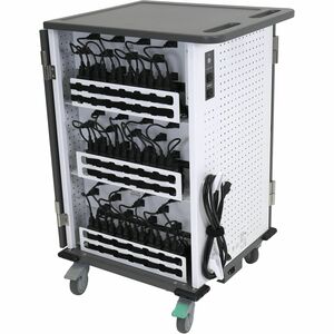 Ergotron YES36 Adjusta Charging Cart, Pre-wired with Thirty-Six 65W USB-C Adapters