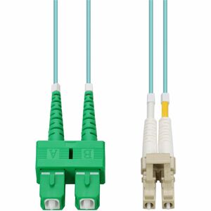 AddOn 20m ASC to LC Aqua OM4 Duplex OFNP (Plenum-Rated) MMF (Multi Mode) Fiber Patch Cable, 50/125