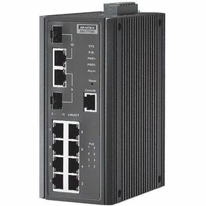 Advantech 8G+2G Port Gigabit Managed Redundant Industrial PoE Switch