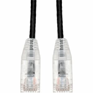 AddOn 25-Pack 3ft Black CAT 6 Slim PVC Ethernet Cable Snagless Clear-Claw RJ-45 M/M Bulk Bag Packaged, No Twist Ties