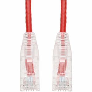 AddOn 5-Pack 5ft Red CAT 6 Slim PVC Ethernet Cable Snagless Clear-Claw RJ-45 M/M Bulk Bag Packaged, No Twist Ties