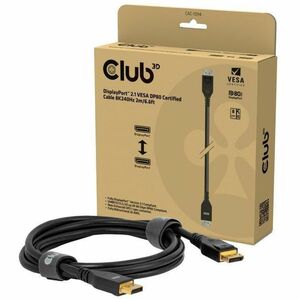 Club 3D DisplayPort 2.1 VESA DP80 Certified Cable 8K240Hz 2m/6.56ft