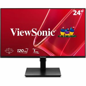 ViewSonic VA2448-MHJ 24 Inch 1080p Monitor, IPS Display with 120Hz for Smooth Home and Office Viewing, Eye Care Technology, Advanced Ergonomics, HDMI, and VGA Inputs