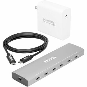 Plugable Ultimate Charging Bundle USB-C 6-Port Charging Station with PriorityShare