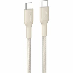 Belkin BoostCharge Pro USB-C to USB-C Braided Cable 240W, 6.6ft/2m, Sand