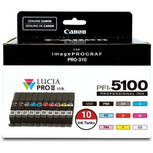 Canon Lucia PRO II PFI-5100 Original Inkjet Ink Cartridge - Value Pack - Matte Black, Photo Black, Gray, Cyan, Photo Cyan, Magenta, Photo Magenta, Yellow, Red, Chroma Optimizer Pack