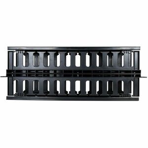 Rack Solutions 2U Double Sided Horizontal Plastic Cable Duct With Cover (3.5in Deep)