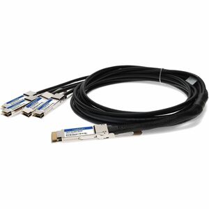 AddOn Arista Networks CAB-D-4Q-400G-3M Compatible TAA 400GBase-CU QSFP-DD 400G to 4xQSFP56 100G PAM-4 Direct Attach Cable (Passive Twinax, 3m)