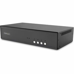 StarTech Secure 4-Port Quad-Monitor KVM Switch, 2x DP to 4x HDMI, 4K 30Hz, NIAP 4.0, Metal Housing, CAC, Made in the USA