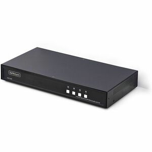 StarTech Secure 4-Port KVM Switch, DisplayPort, 4K 30Hz, NIAP 4.0, Metal Housing, CAC, Made in the USA