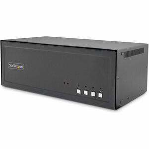 StarTech Secure 4-Port Quad-Monitor KVM Switch, HDMI / DisplayPort / DVI, 4K 60Hz, NIAP 4.0, CAC, Made in the USA