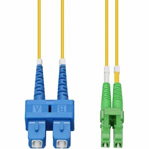 AddOn 10m SC to ALC Yellow OS2 Duplex OFNR (Riser-Rated) SMF Fiber Patch Cable