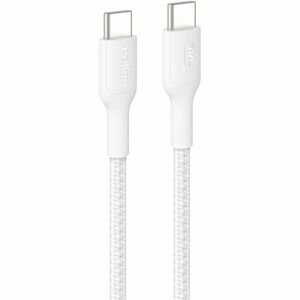 Belkin BoostCharge Pro Braided USB-C to USB-C Cable 60W, 6.6ft/2m, White