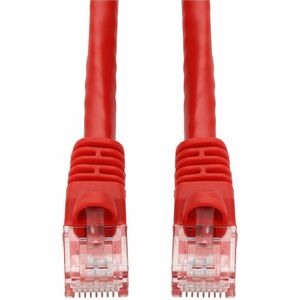 AddOn 3ft Red CAT 6 Slim PVC Ethernet Cable Snagless Clear-Claw RJ-45 M/M with Length Labels