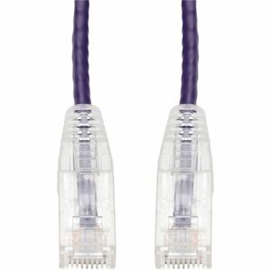 AddOn 5-Pack 3ft Purple CAT 6 Slim PVC Ethernet Cable Snagless Clear-Claw RJ-45 M/M Bulk Bag Packaged, No Twist Ties
