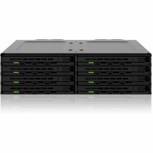 Icy Dock ExpressCage MB038SP-B Drive Enclosure for 5.25" SATA/600, 12Gb/s SAS Rack-mountable - Black