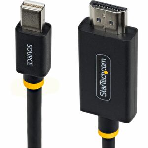 StarTech 1m (3.3ft) Mini DisplayPort to HDMI Adapter Cable, 4K 60Hz with HBR3/HDCP 2.3/DPCP, MDP to HDMI 2.0 Active Video Converter