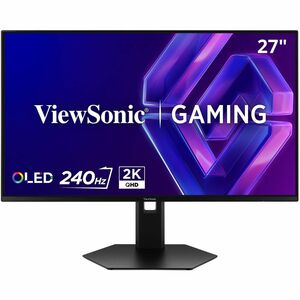 ViewSonic VX2738-2K-OLED 27 Inch 1440p Gaming Monitor, OLED Display with 240Hz and 0.03ms for Smooth Gameplay, FreeSync Premium, Eye Care Technology, Advanced Ergonomics, HDMI, and DisplayPort