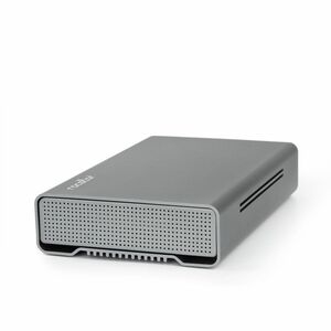 Rocstor Rocpro D90 28 TB Rugged Hard Drive - External - SATA (SATA/600) - Aluminum Gray