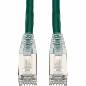 AddOn 1ft Green CAT 6A Shielded PVC Ethernet Cable Snagless Easy Clear Boot TAA RJ-45 M/M