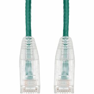 AddOn 9ft Green CAT 6A Slim PVC Ethernet Cable Snagless Clear-Claw RJ-45 M/M