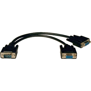 Tripp Lite VGA Monitor Y Splitter Cable (HD15 M/2xF) 1 ft. (0.31 m)