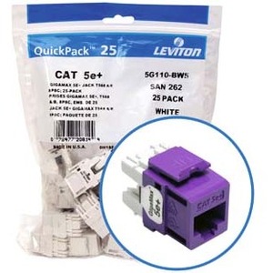 Leviton GigaMax 5e+ Component-Rated Keystone Jack