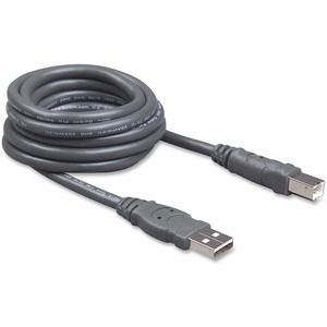 USB Cable, 2.0, Supports 127 Devices, 480Mbps, 6', Gray