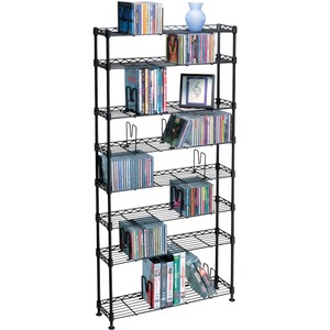 Atlantic Maxsteel 8 Tier Media Rack For 440 CD Or 228 DVD And Bluray In Black