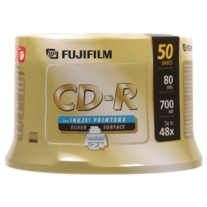Fujifilm CD Recordable Media - CD-R - 48x - 700 MB - 50 Pack Spindle