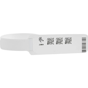 Zebra Wristband Polyester 1 x 11in Thermal Transfer Zebra Z-Band 4000 1 in core