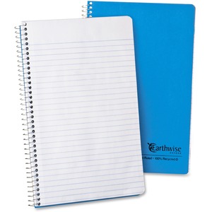 Wirebound Notebook,College Rld,80 Shts,9-1/2x6 ,Blue Cover