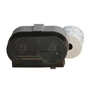 Twin Bathroom Tissue Dispenser, 1/PK, Smoke