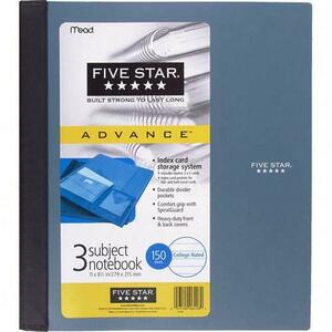 College-Ruled Notebook,3 Subject,11x8-1/2 ,150/Sheets,AST
