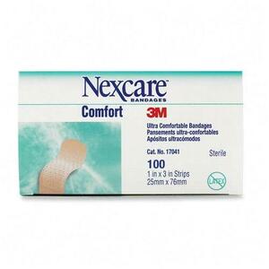 Nexcare Comfort Strip Bandages,1x3 ,100/BX