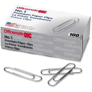 Paper Clips, Size 1, Premium, .036 Gauge, 1000/PK, Silver