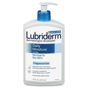 Lubriderm Daily Moisturizer, Desk,Pump,No Scent,16 oz.,WE/BE