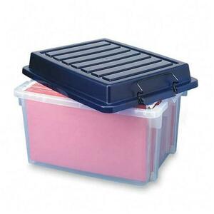 Portable File Chest,Letter/Legal,15-1/4x18-1/4x12-1/2,CL/BE