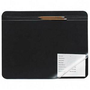 Clear Cover Desk Pad, 24x19 , Black