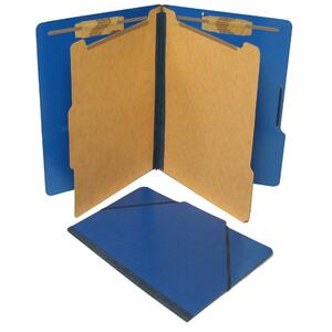 Classification Folio,Legal,2 Partitions,10/BX,Pacific Blue