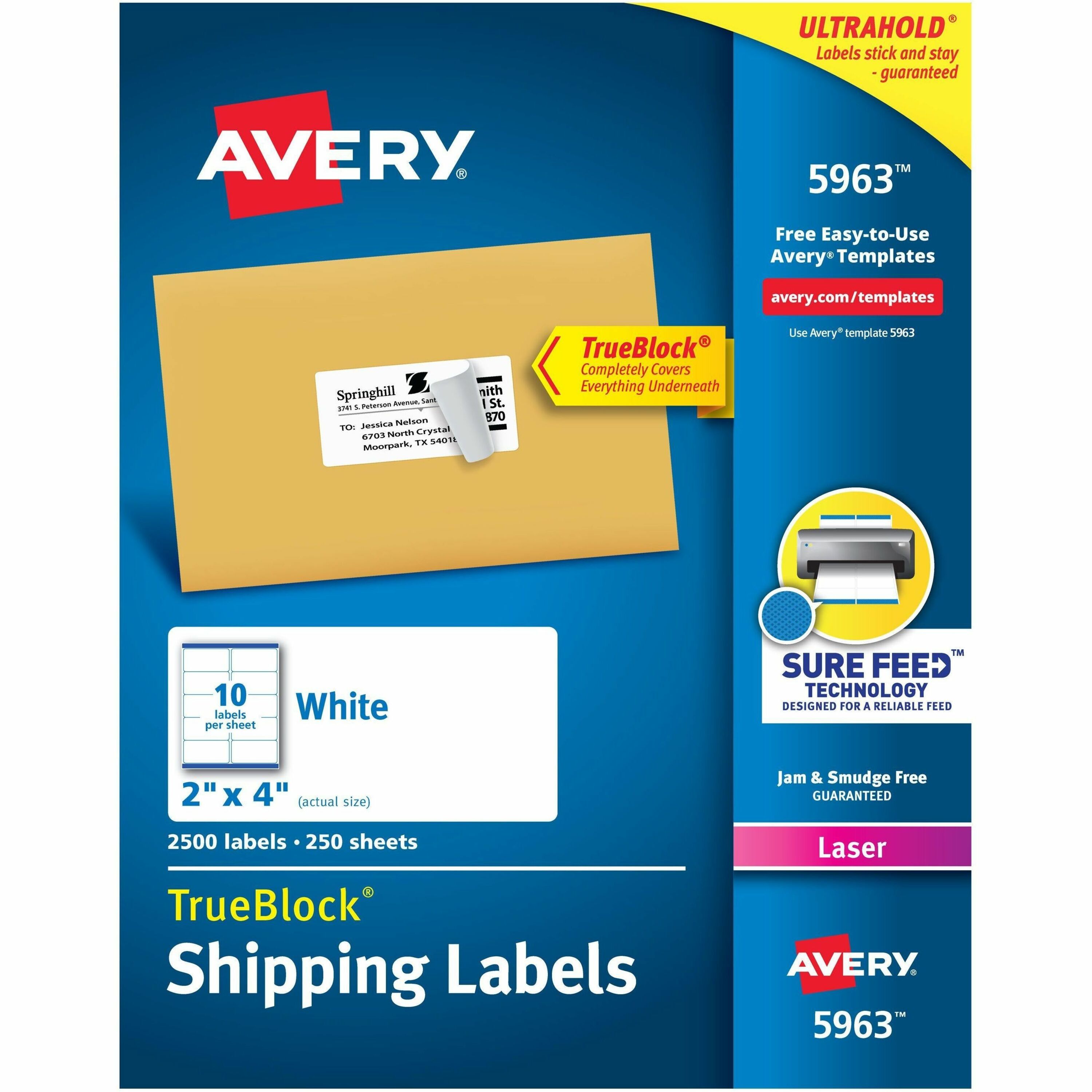 Avery 5963, Avery Easy Peel Address Labels, Ave5963, Ave 5963 - Office Supply Hut
