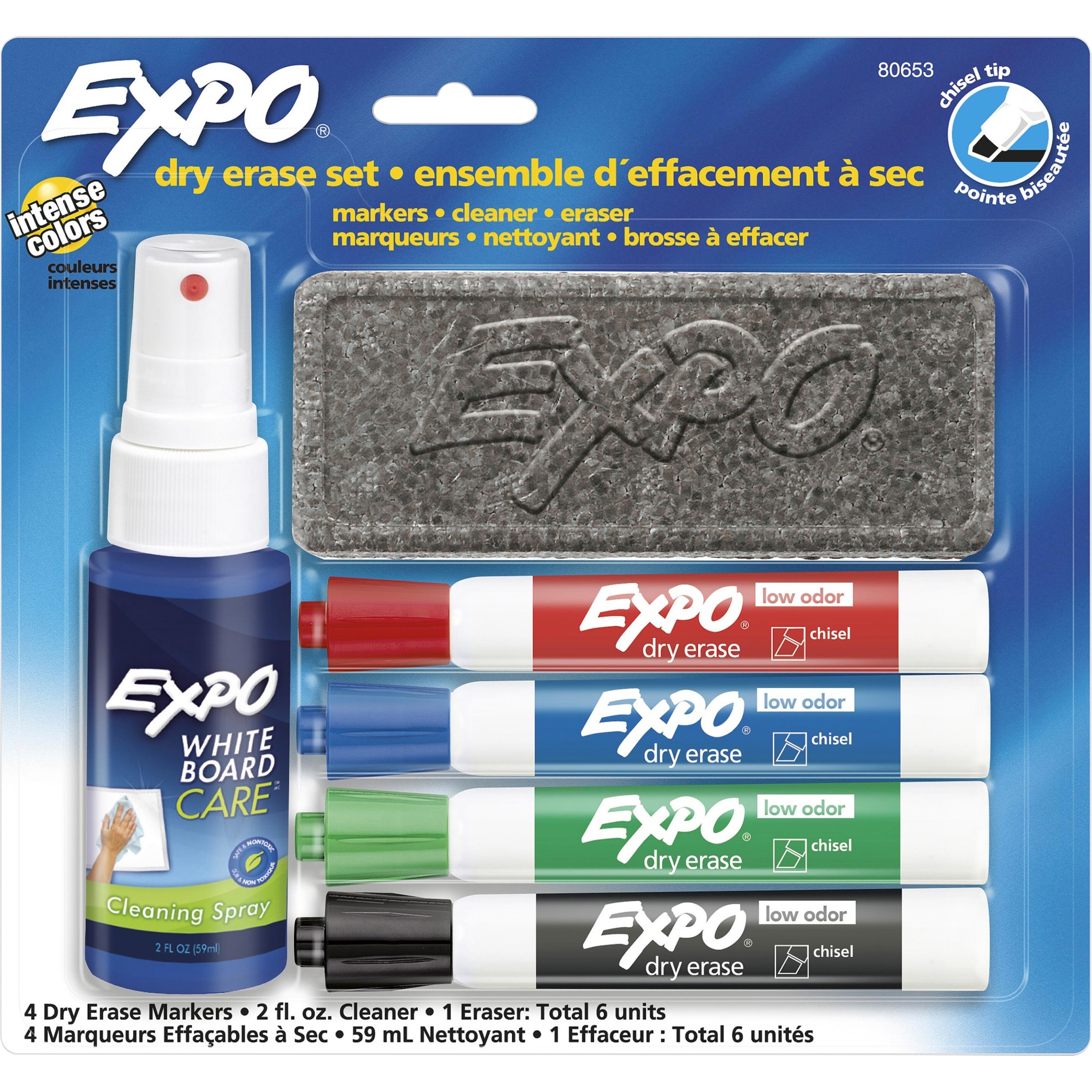 Expo Low-Odor Dry-erase Set - 0.5 mm Marker Point Size SAN80653, SAN 80653  - Office Supply Hut