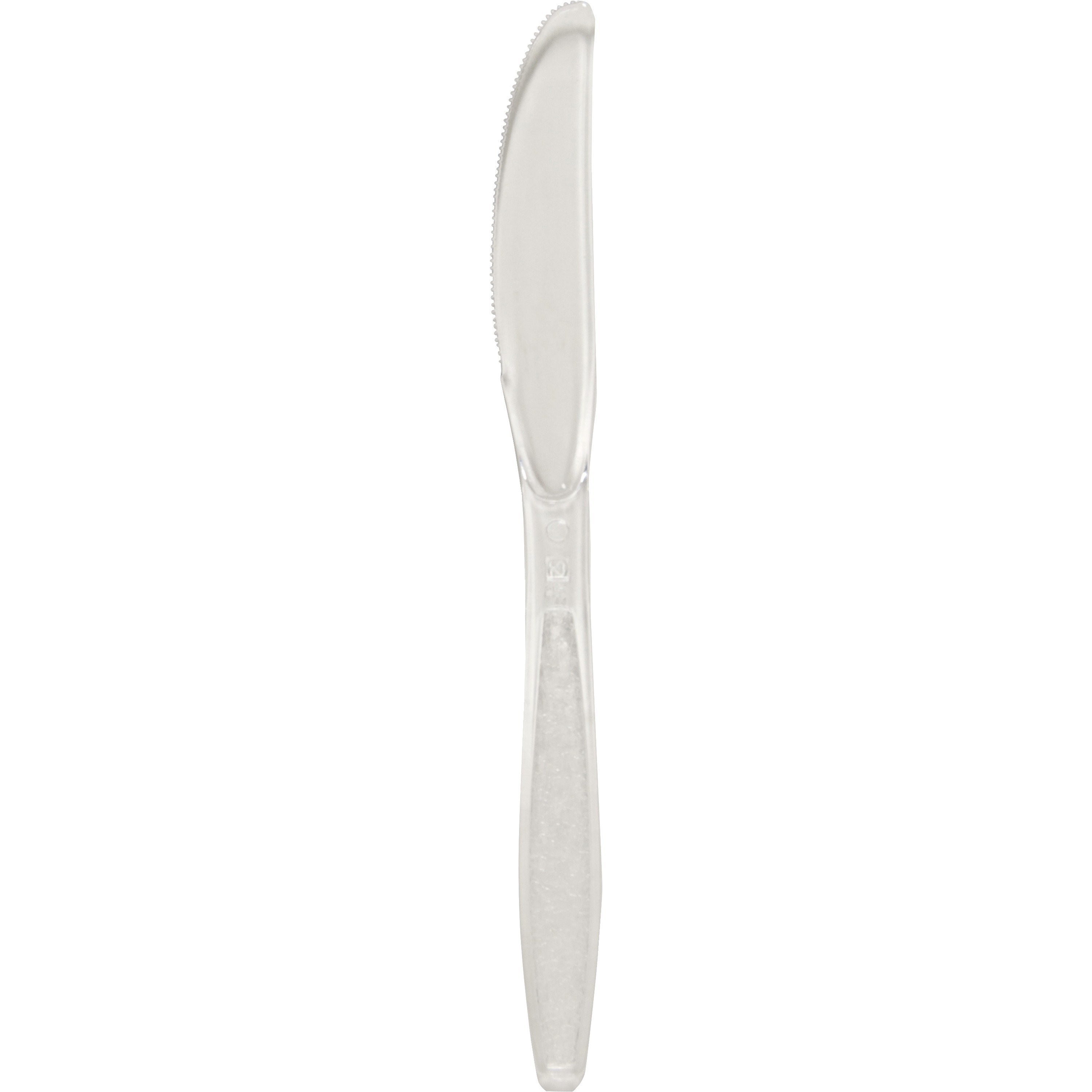 Solo Extra Heavyweight Cutlery - Knife - 1 x Knife - Breakroom - Disposable - Textured - Clear - 1000 / Carton